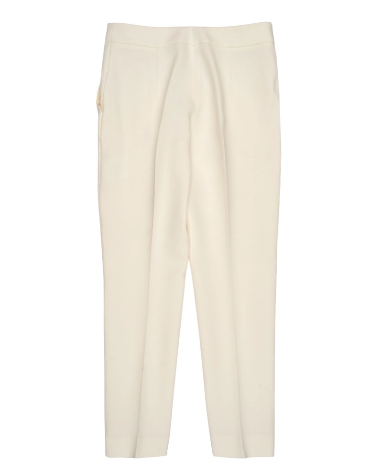 Beżowe jedwabne spodnie