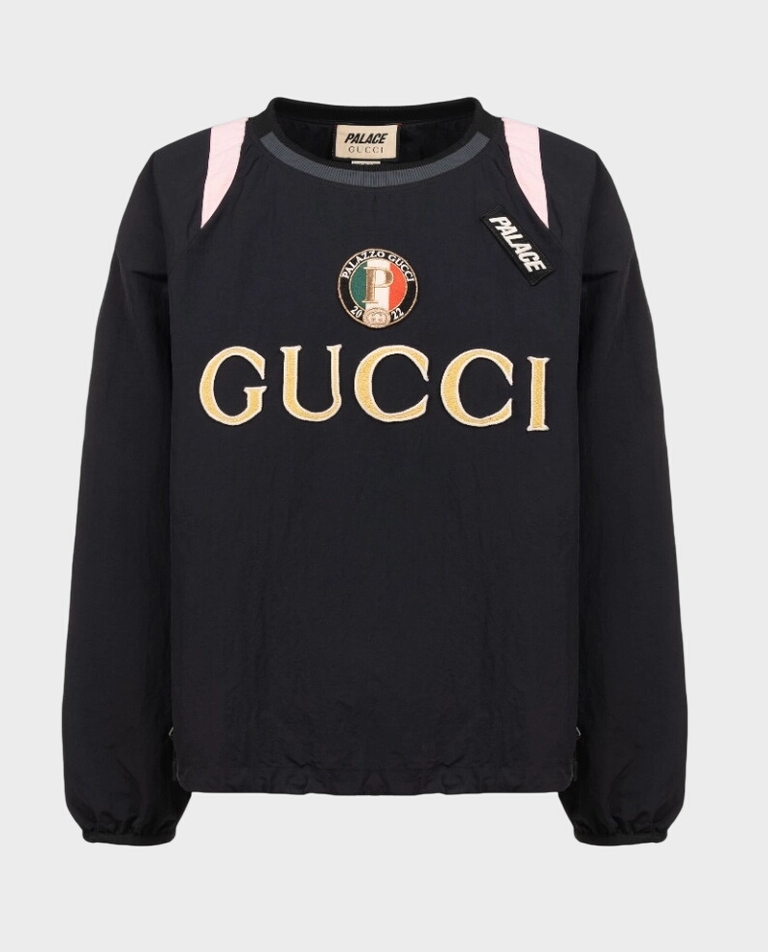 Czarna bluza z logo Palazzo Gucci