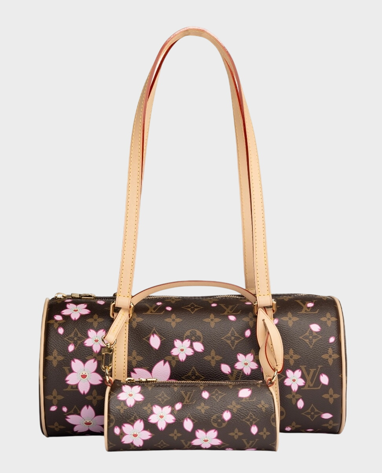 Brązowa torebka z monogramem Cherry Blossom