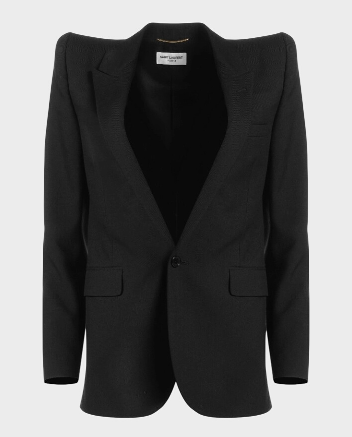 Czarna gabardynowa marynarka