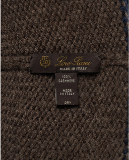 Brązowo-granatowa kaszmirowa czapka - Image #3