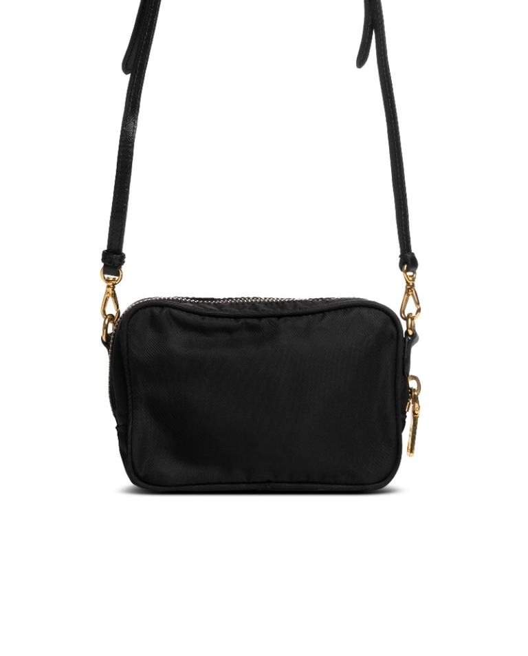 Czarna nylonowa torebka Camera Tessuto