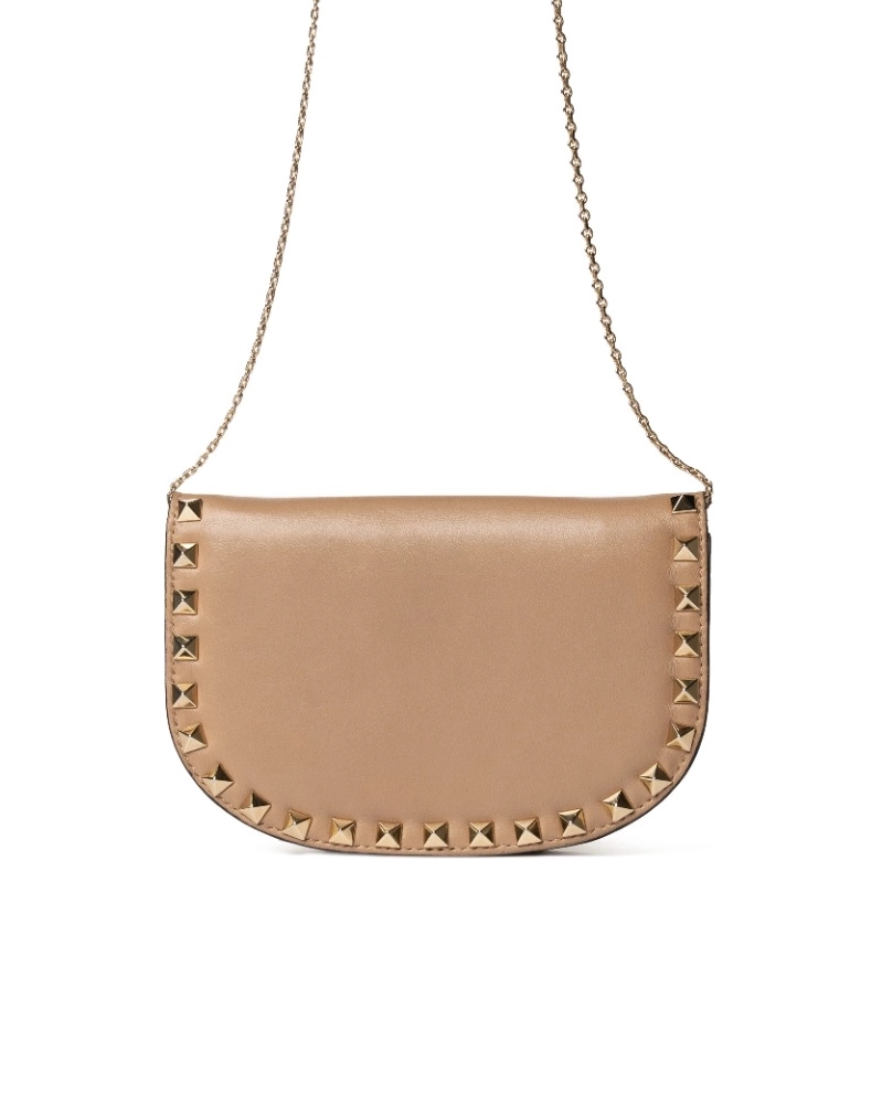 Beżowa torebka mini z ćwiekami - Image #1