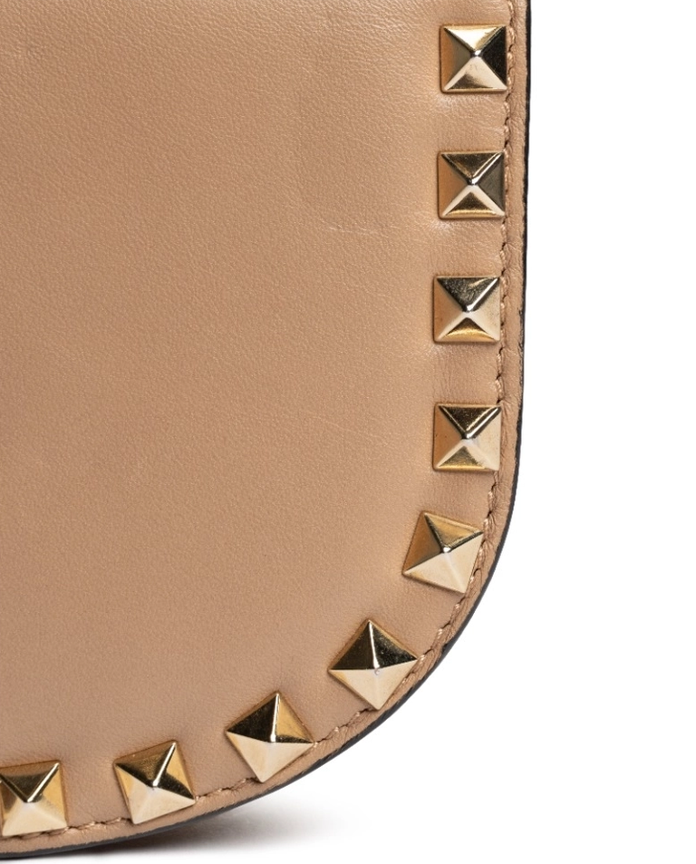 Beżowa torebka mini z ćwiekami - Image #2