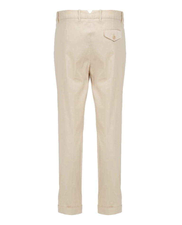 Beżowe spodnie ze zwężaną nogawką