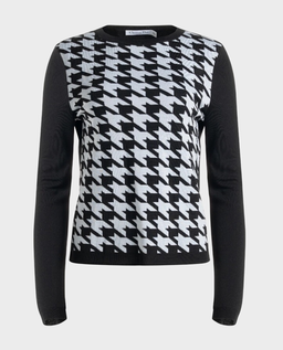 Wełniany sweter w pepitkę - Image #0