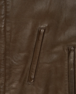 Brązowa kurtka skórzana - Image #4
