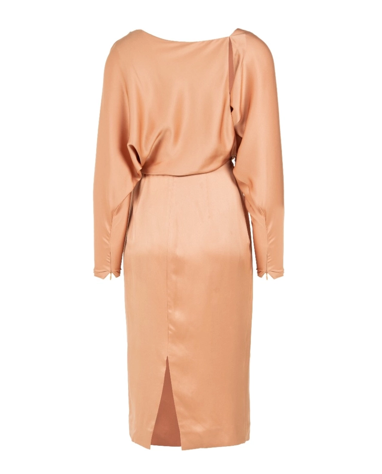 Jedwabna sukienka z drapowaniem