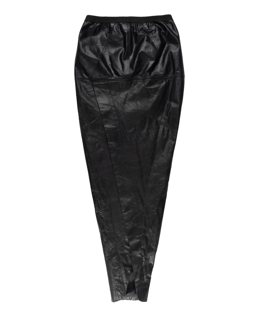 Czarna skórzana spódnica maxi Cyclops - Image #1