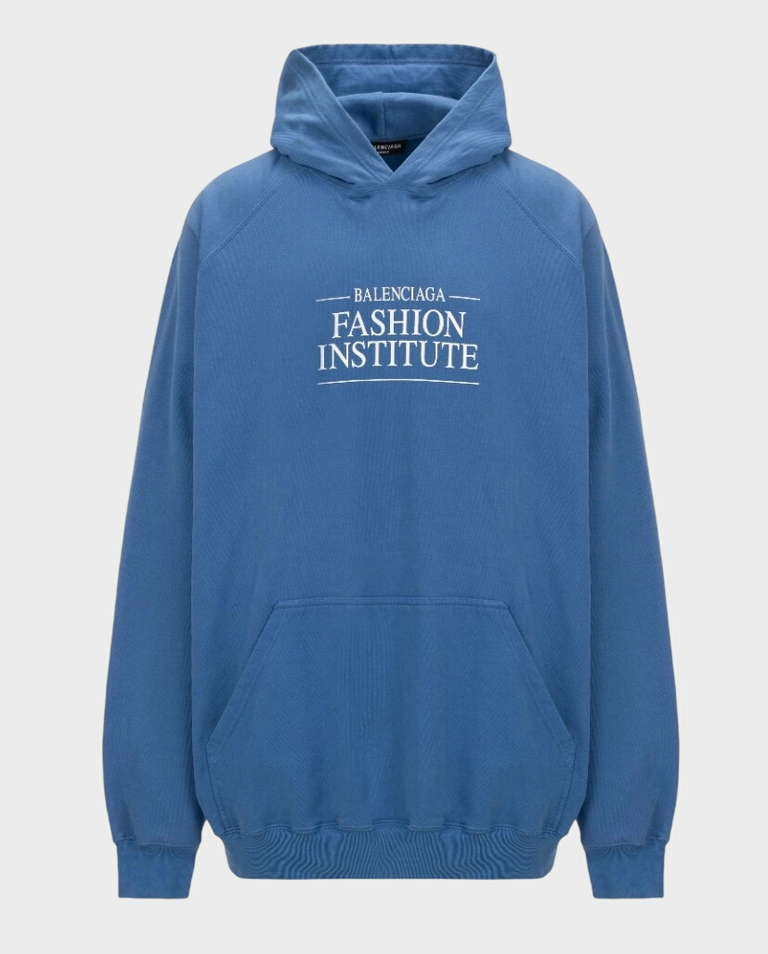 Niebieska bluza z kapturem