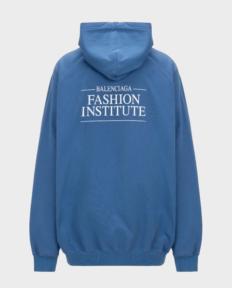 Niebieska bluza z kapturem