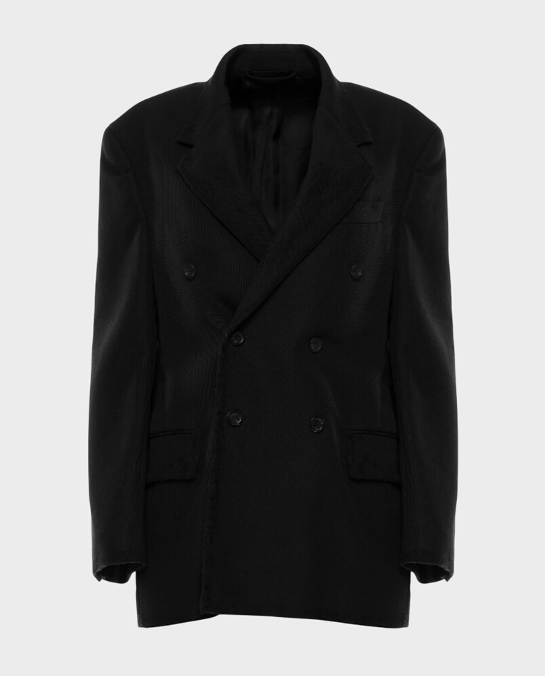 Czarna marynarka dwurzędowa