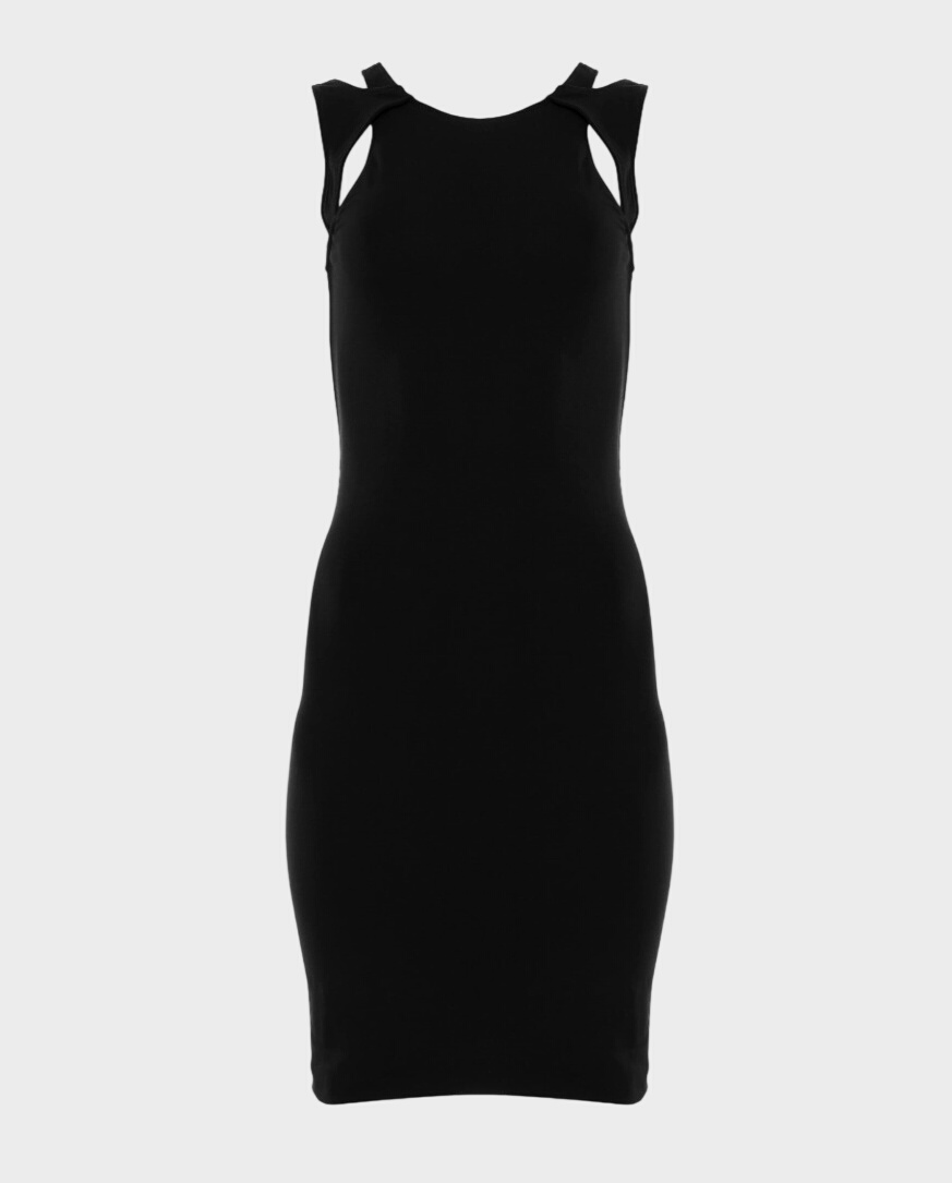 Czarna sukienka mini z wycięciami - Image #0