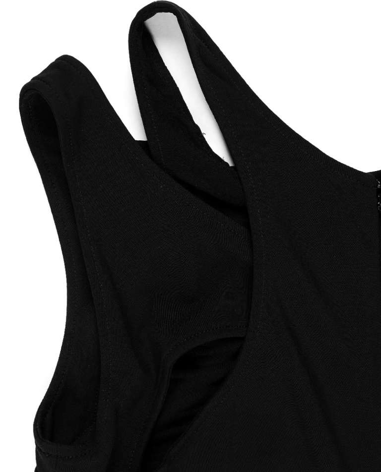 Czarna sukienka mini z wycięciami - Image #2