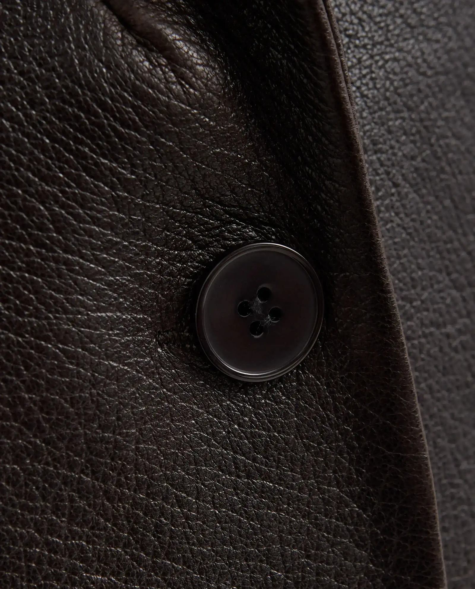 Ciemnobrązowa skórzana marynarka Opus - Image #4