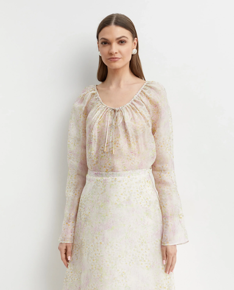 Jedwabna bluzka z printem