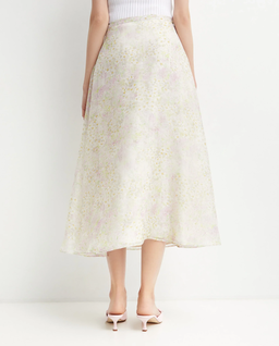 Jedwabna midi spódnica z printem - Image #2