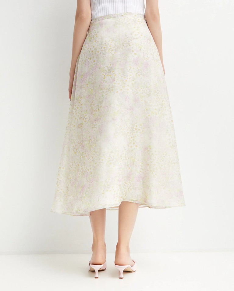 Jedwabna midi spódnica z printem - Image #2