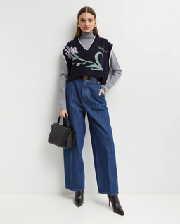 Niebieskie jeansy z wysokim stanem - Image #1