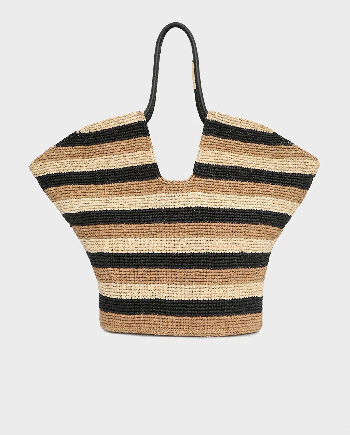 Torba z rafii w paski Goldentime Large - Image #5