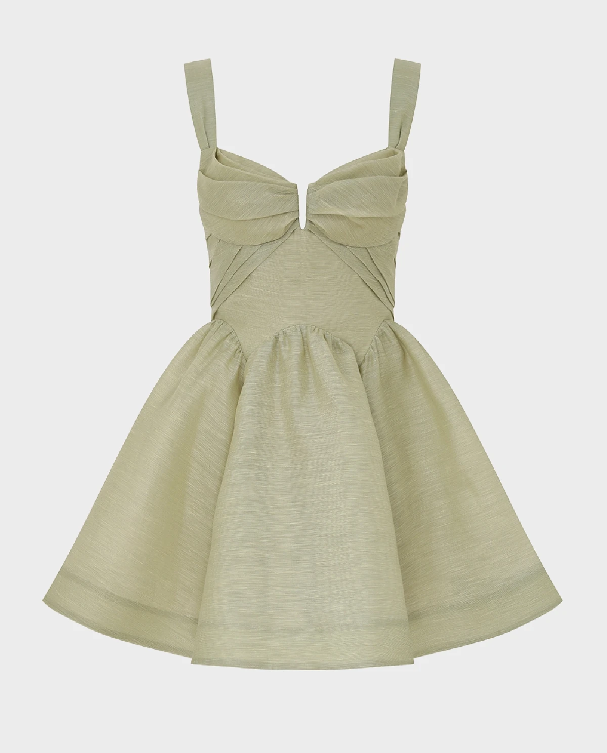 Oliwkowa sukienka mini Rebellion Drape - Image #1