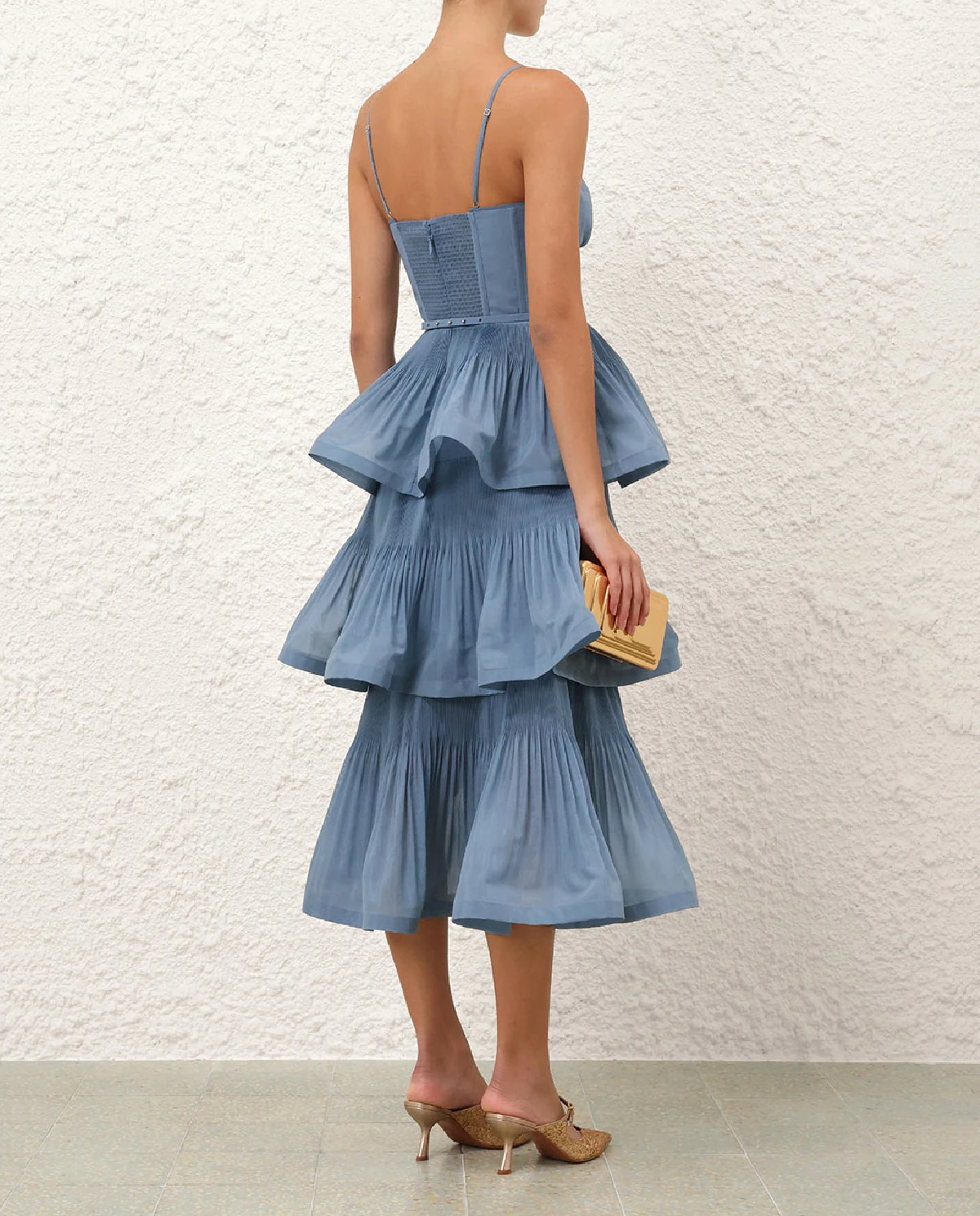 Plisowana sukienka midi - Image #3