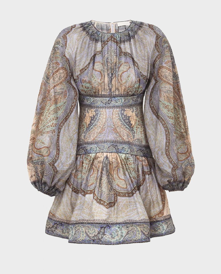 Sukienka mini w orientalny wzór paisley Wanderlust