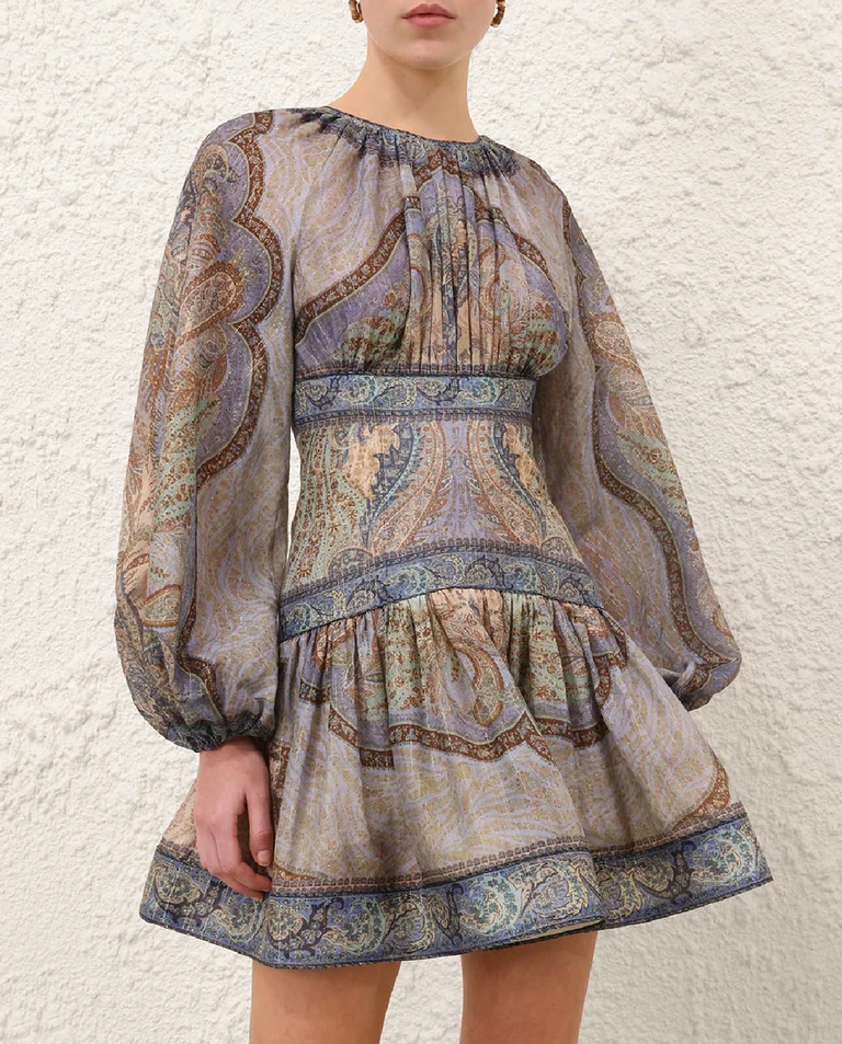 Sukienka mini w orientalny wzór paisley Wanderlust - Image #3