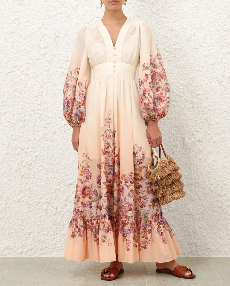 Sukienka z kwiatowym wzorem Awaken Plunge maxi