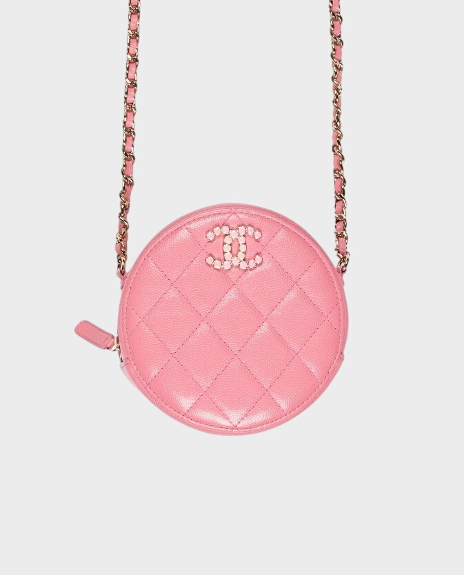 Różowa torebka na ramię Caviar Gripoix CC - Image #0