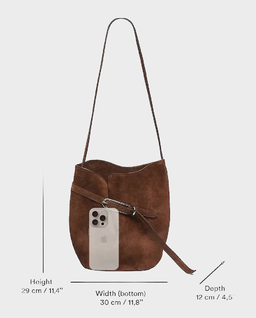 Zamszowa torebka Bucket Bag - Image #4