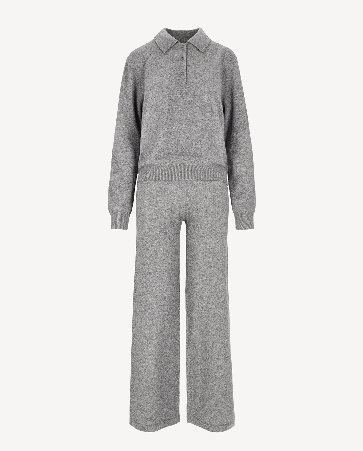 Szary komplet z kaszmiru Saffio - Image #0