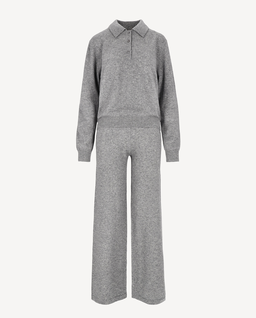 Szary komplet z kaszmiru Saffio - Image #0