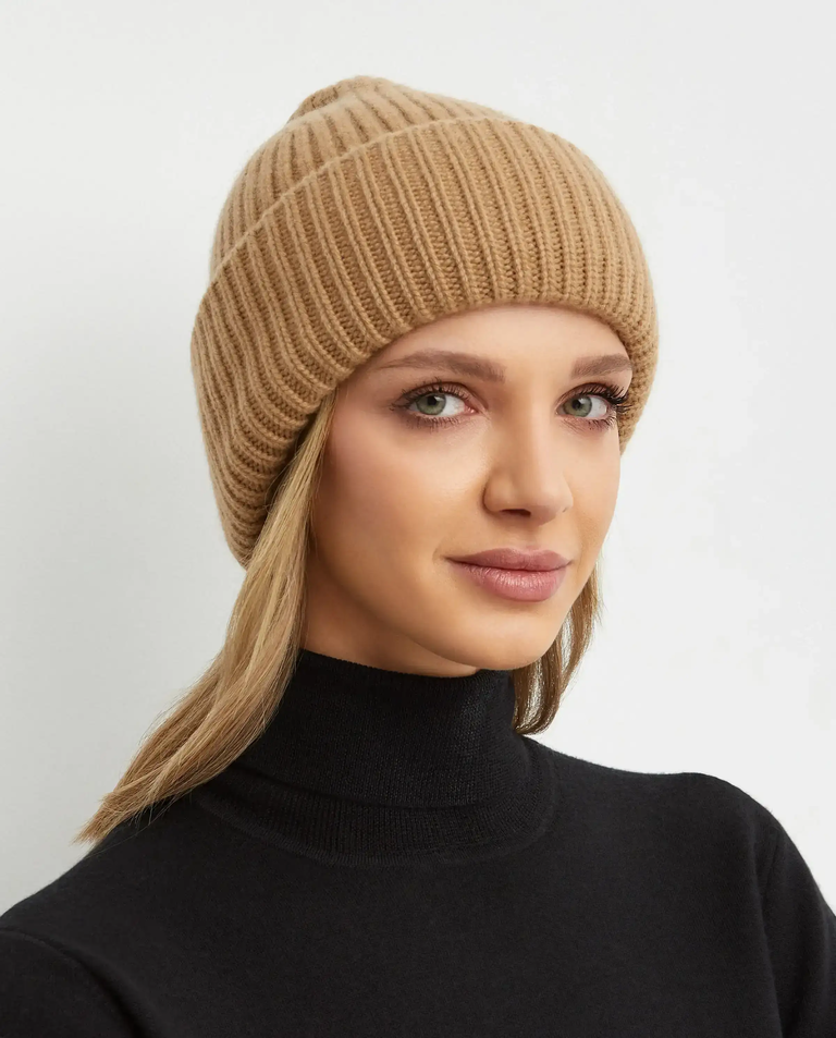 Kaszmirowa czapka beanie