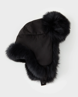 Czarna czapka uszatka - Image #4