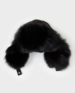 Czarna czapka uszatka - Image #5