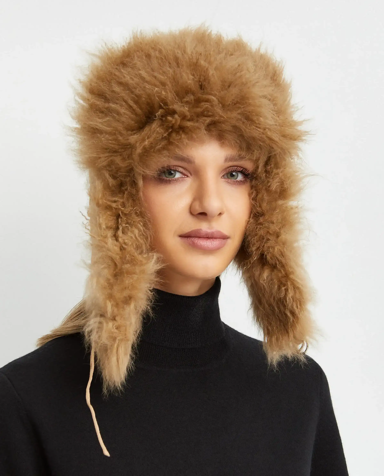 Czapka uszanka z futrem