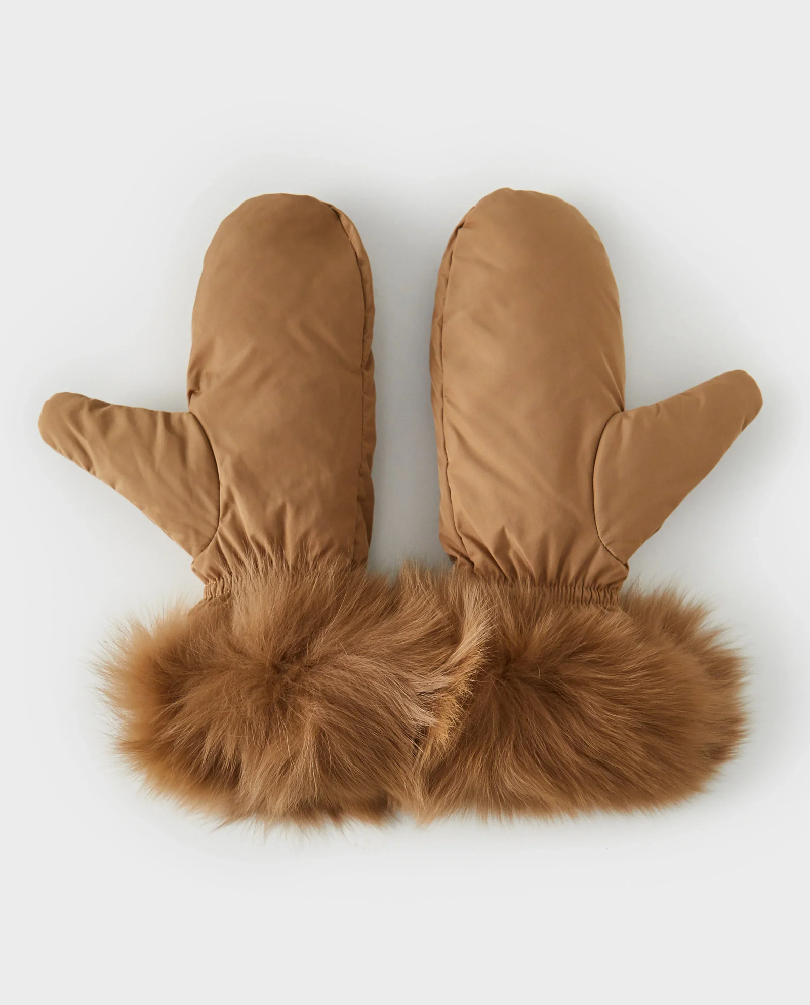 Puchowe rękawiczki z futrem - Image #1