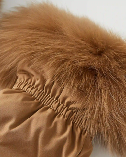 Puchowe rękawiczki z futrem - Image #2