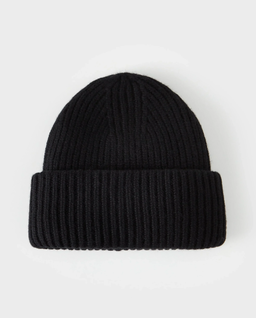 Czarna kaszmirowa czapka beanie - Image #0