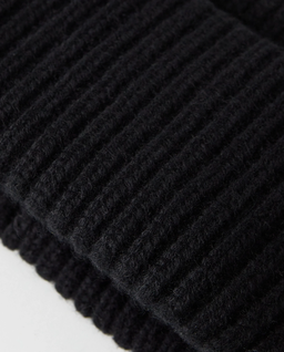 Czarna kaszmirowa czapka beanie - Image #2