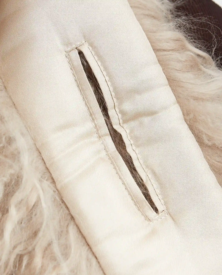 Beżowy futrzany szal - Image #3