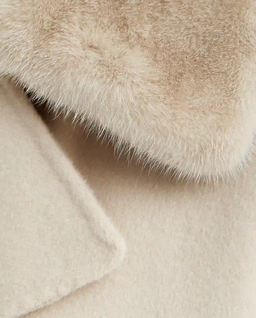 Wełniany płaszcz z futrzanym kołnierzem Manteau - Image #5