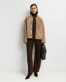 Beżowa dwustronna krótka kurtka - Image #2