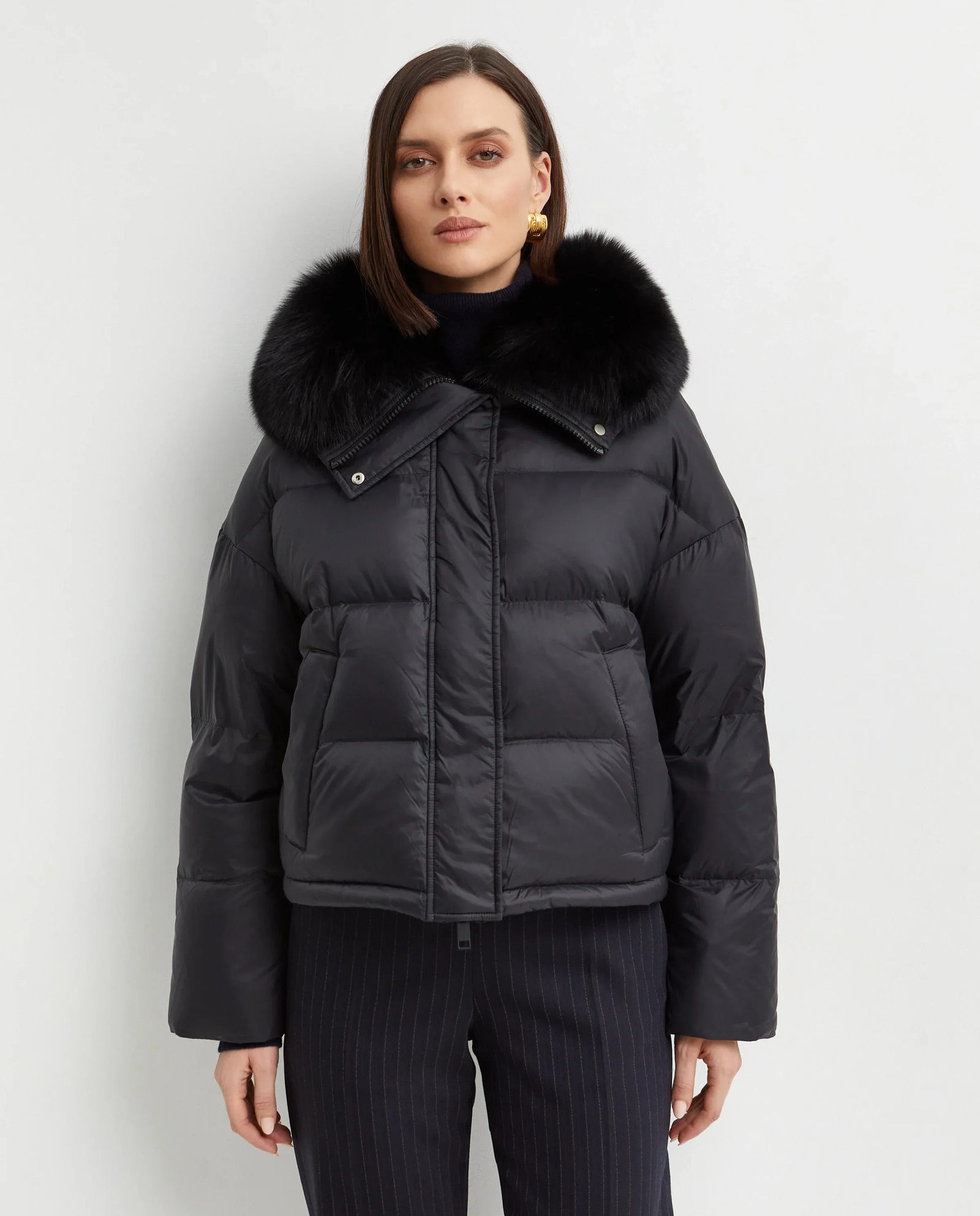 Czarna krótka kurtka puchowa YS Army - Image #0