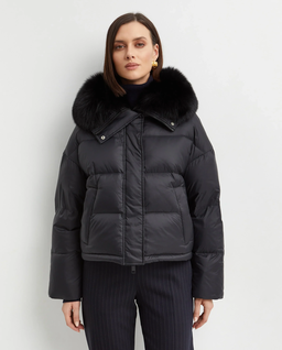 Czarna krótka kurtka puchowa YS Army - Image #0