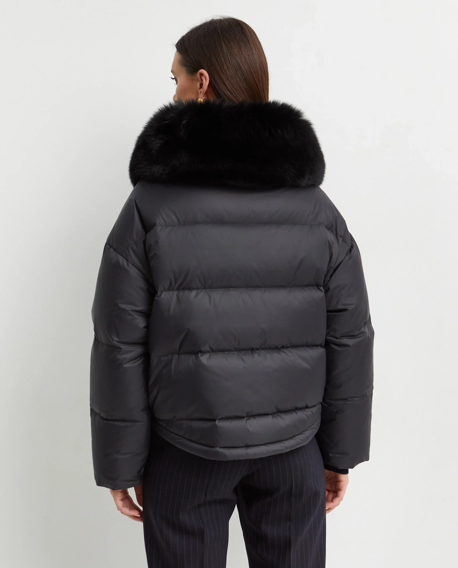 Czarna krótka kurtka puchowa YS Army - Image #4