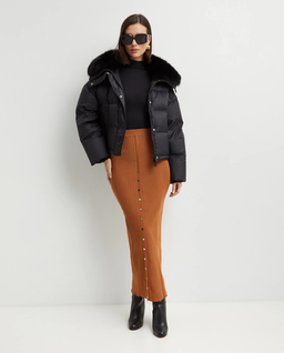 Czarna krótka kurtka puchowa YS Army - Image #3