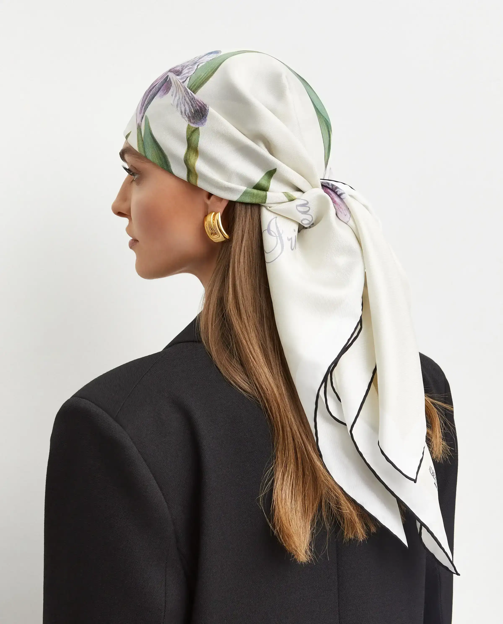 Jedwabna apaszka z printem - Image #1