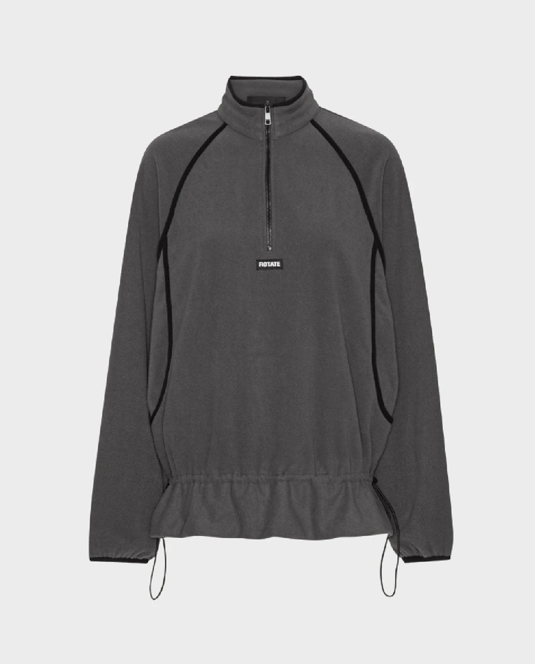 Ciemnoszara polarowa kurtka